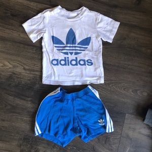 Adidas Trefoil shorts tee set